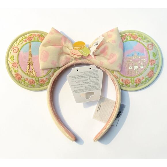 2025 Disney Parks Epcot France Pavilion Macaron Minnie Ears Headband NWT main image 5